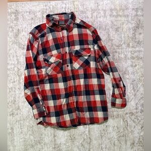 Stanley Red and Blue Plaid Casual Shirt